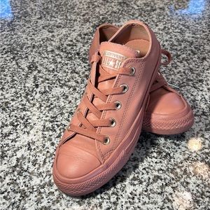 Converse Pink Athletic Shoes - Leather - Limited Edition